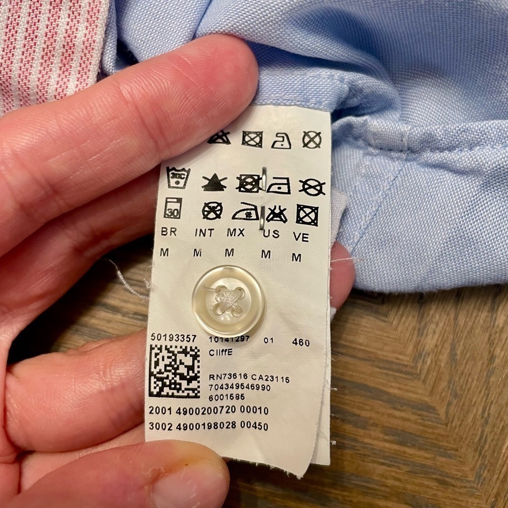 BOSS Orange Cliff Light Blue Long Sleeve Button Down Shirt - Picture 5 of 10
